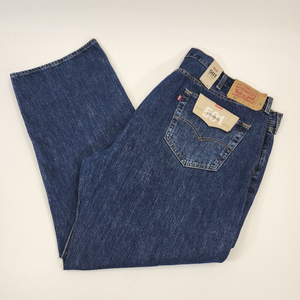 Levis Original 501 Jeans Mens 48x30 Denim Strauss New with Tags NWT Big Tall B&T